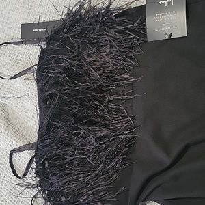 lulus feather mermaid gown